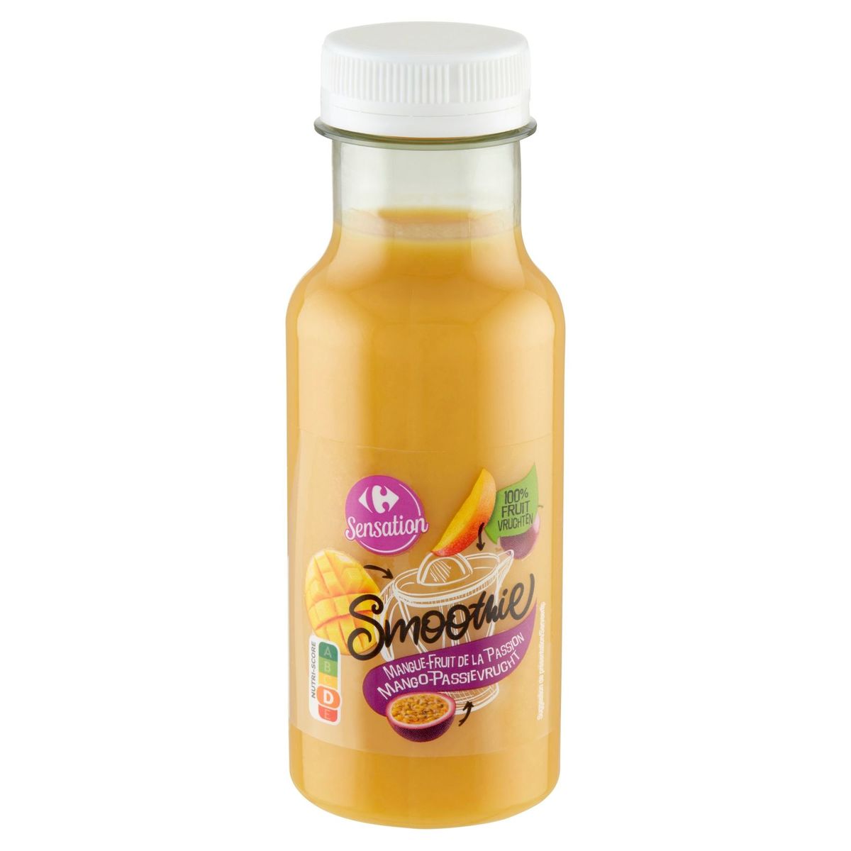 Carrefour Sensation Smoothie Mango-Passievrucht 250 ml