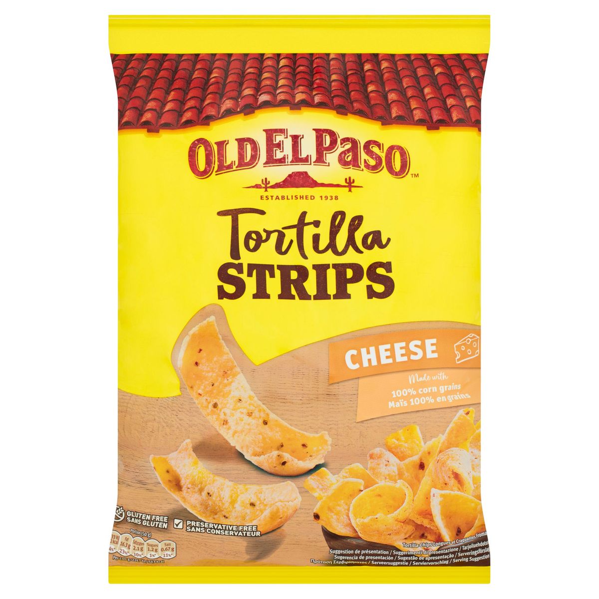 Old El Paso Tortilla Strips Cheese 185 g