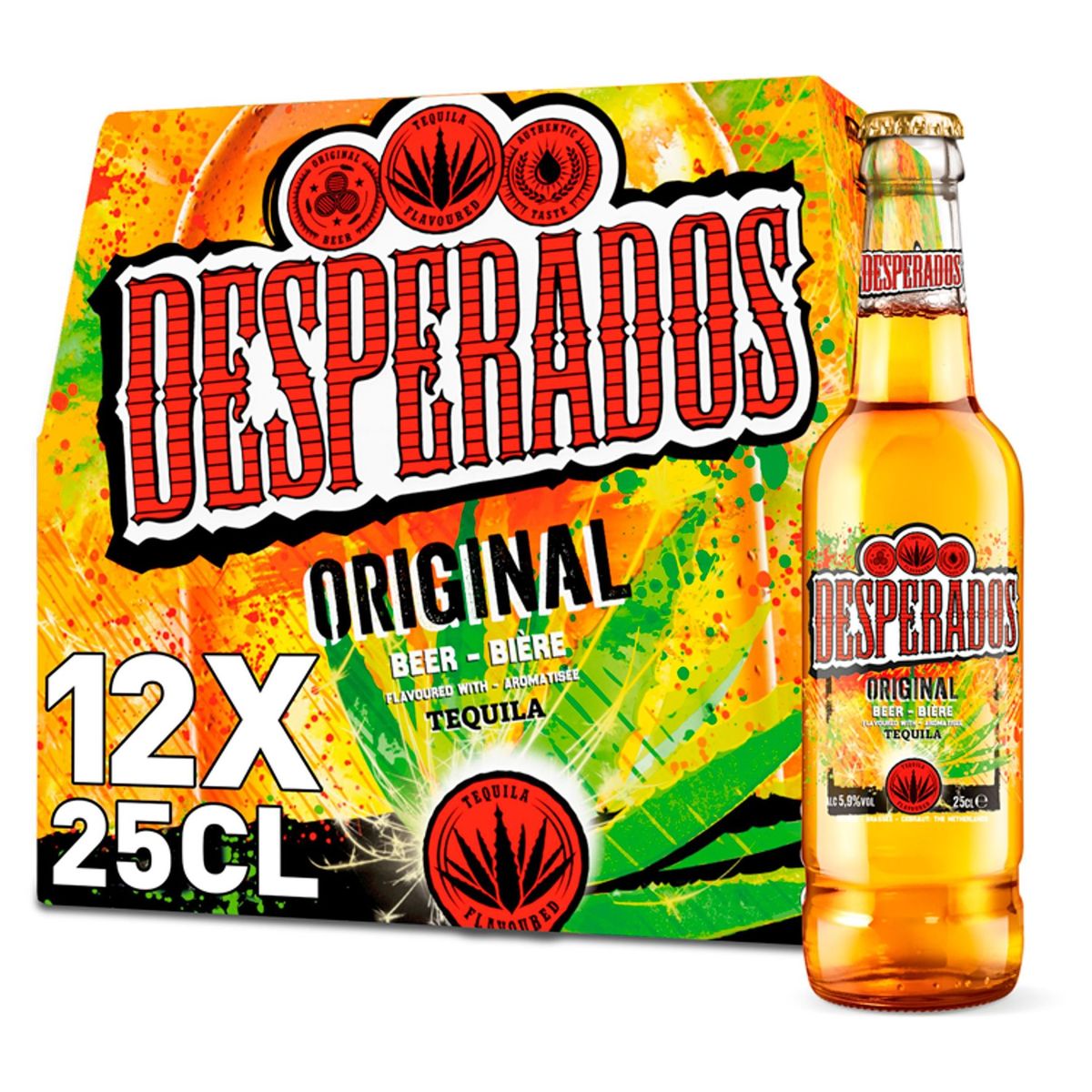 Desperados Bier Tequila Partypack 5.9% ALC 12 x 25 cl Fles