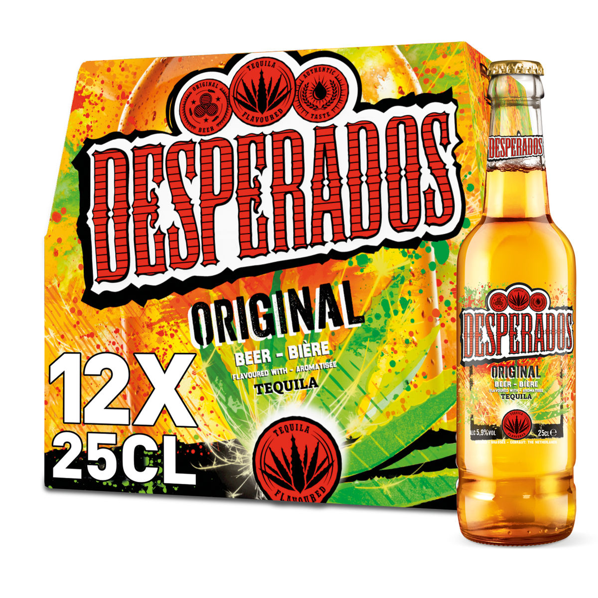 Desperados Bière Tequila Partypack 5.9% ALC Bouteille 12x25cl