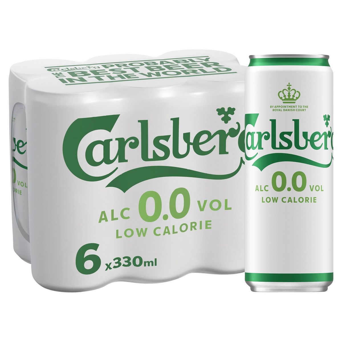 Carlsberg 0.0% Alcohol-Free Beer Canettes 6 x 33 cl