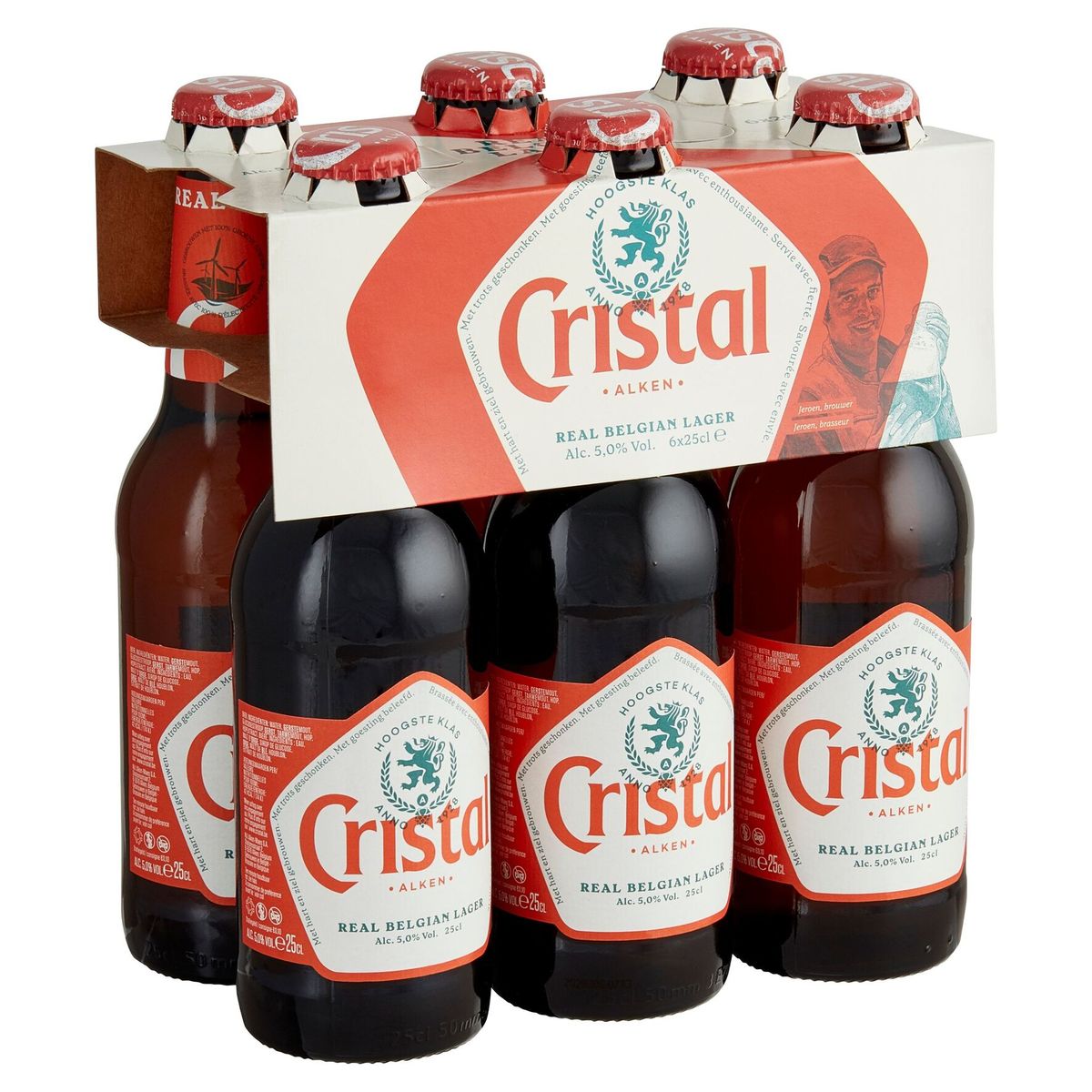 Cristal Pils bier 5% 6x25cl Fles