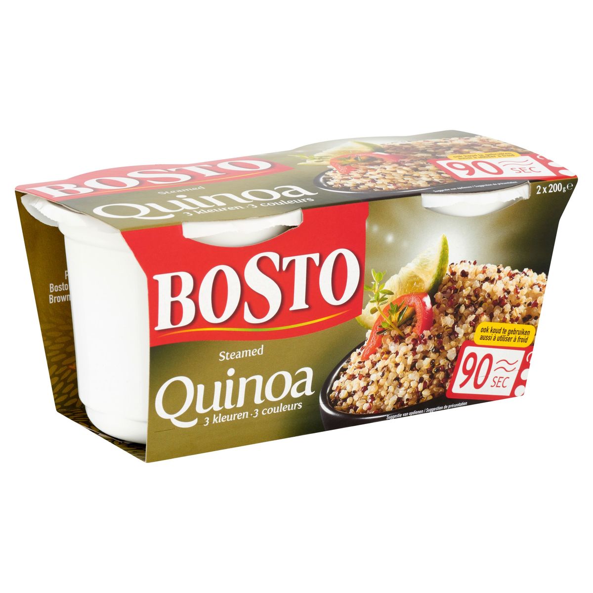 Bosto Steamed Quinoa 3 Kleuren 2 x 200 g