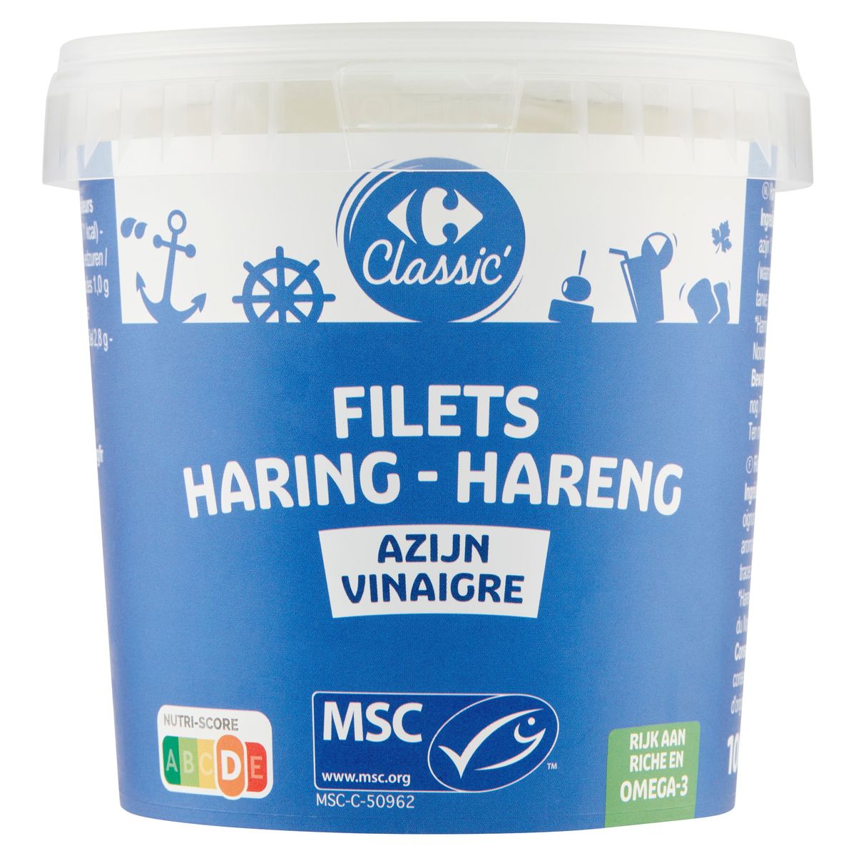 Carrefour Classic' Filets Haring Azijn 1000 g