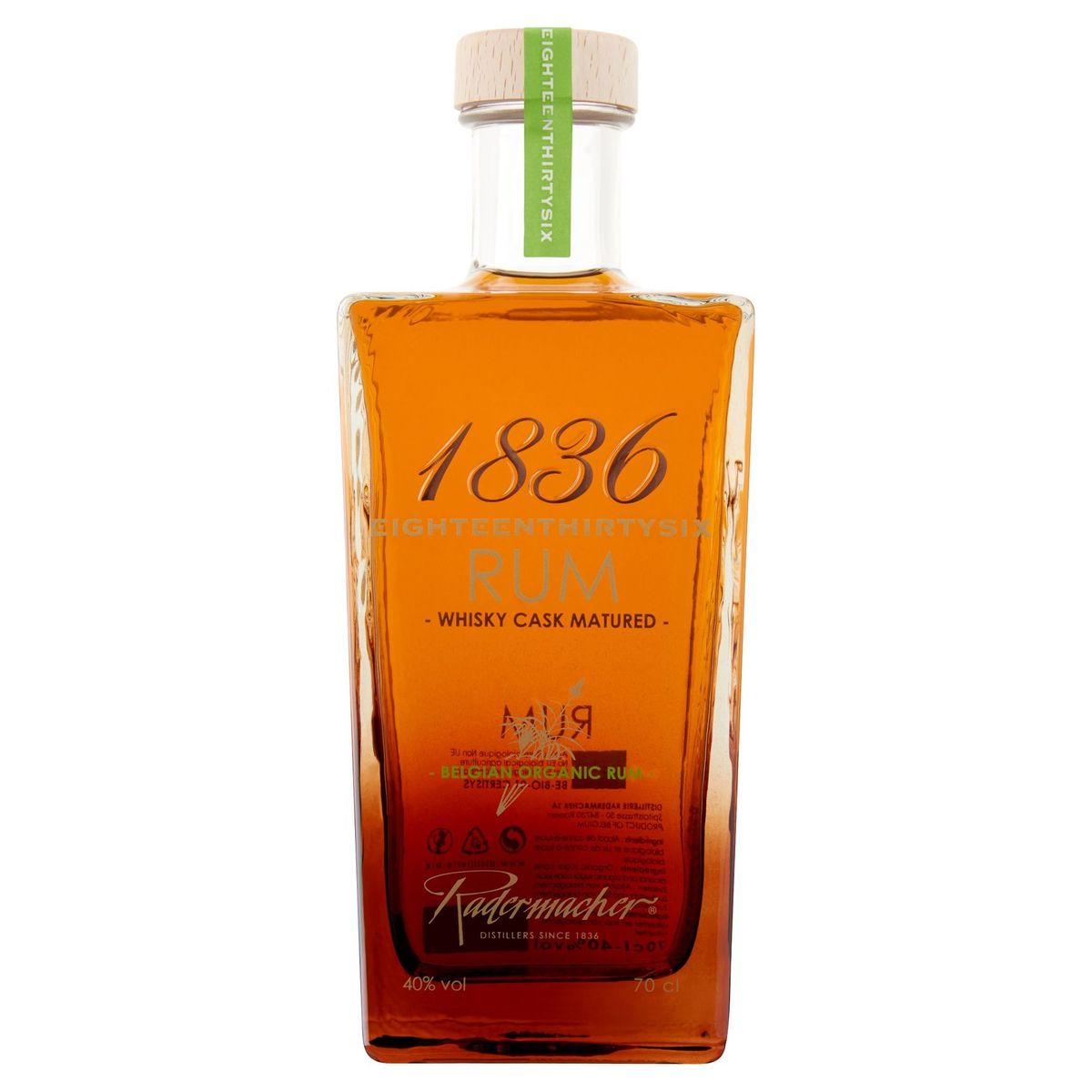 Radermacher 1836 Belgian Organic Rum 70 cl