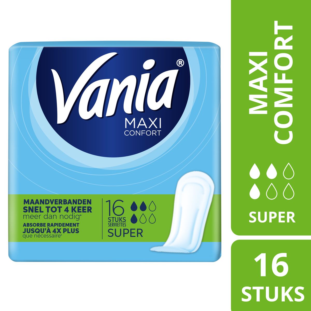 Vania Maxi Confort Super Serviettes 16 Pièces