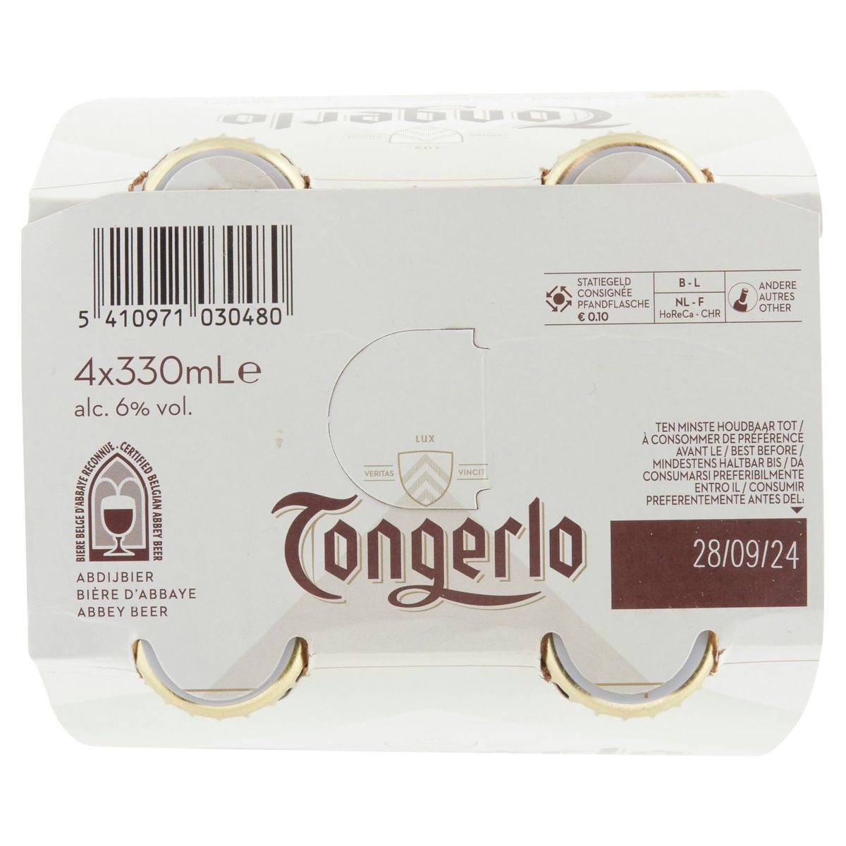 Tongerlo Blonde - Authentique bière belge d'abbaye - Bouteilles 4x33cl