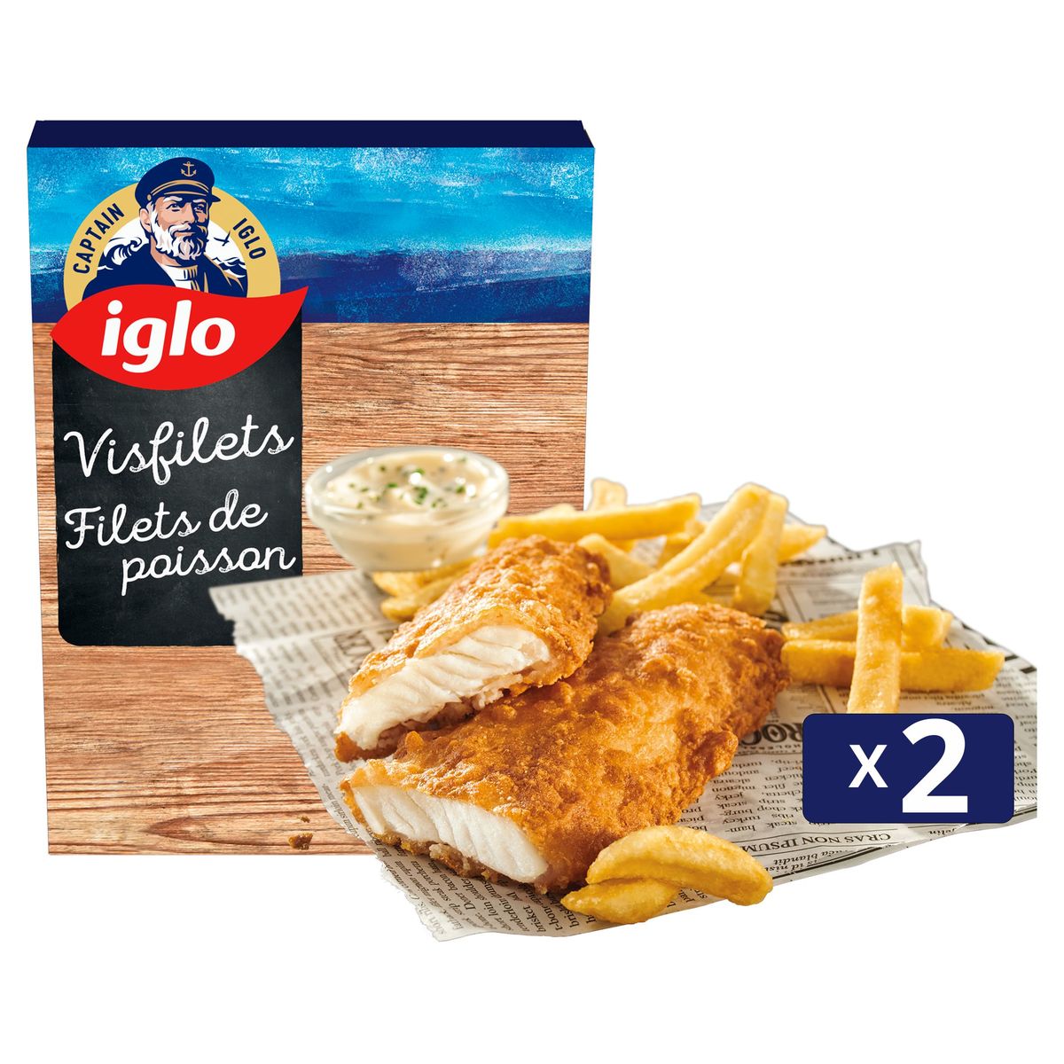 Captain Iglo Filets de Poisson Façon Fish & Chips 2 Pièces 240 g