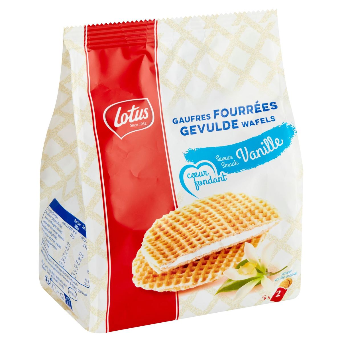 Lotus Gevulde Wafels Smaak Vanille 5 x 2 Stuks 310 g | Carrefour Site