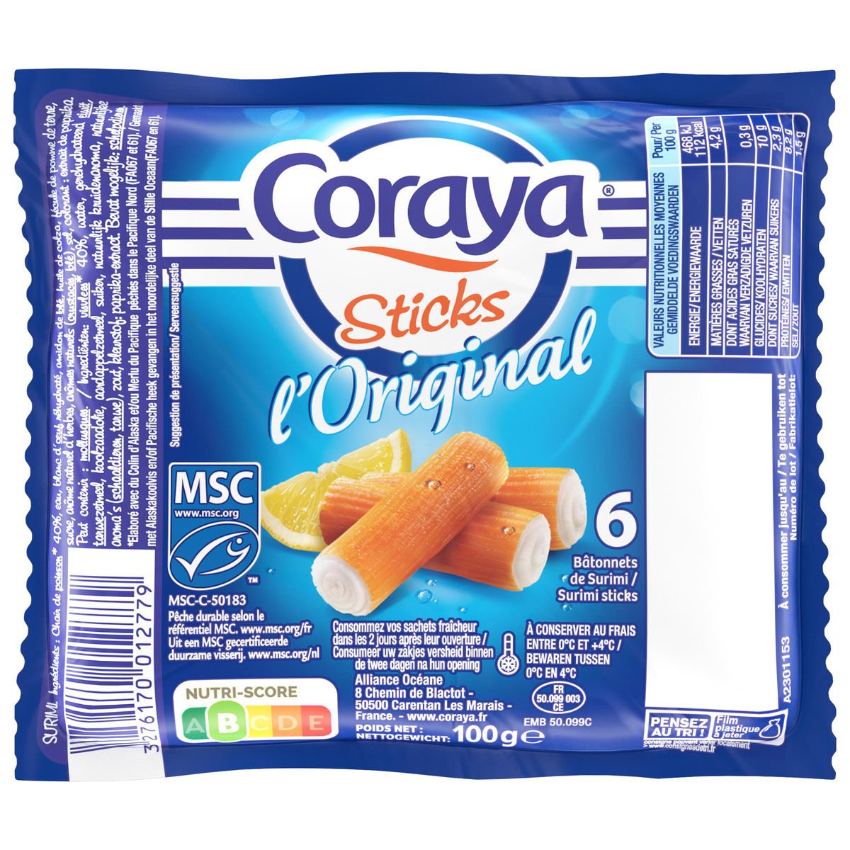 Coraya 6 Surimi Sticks 100 g