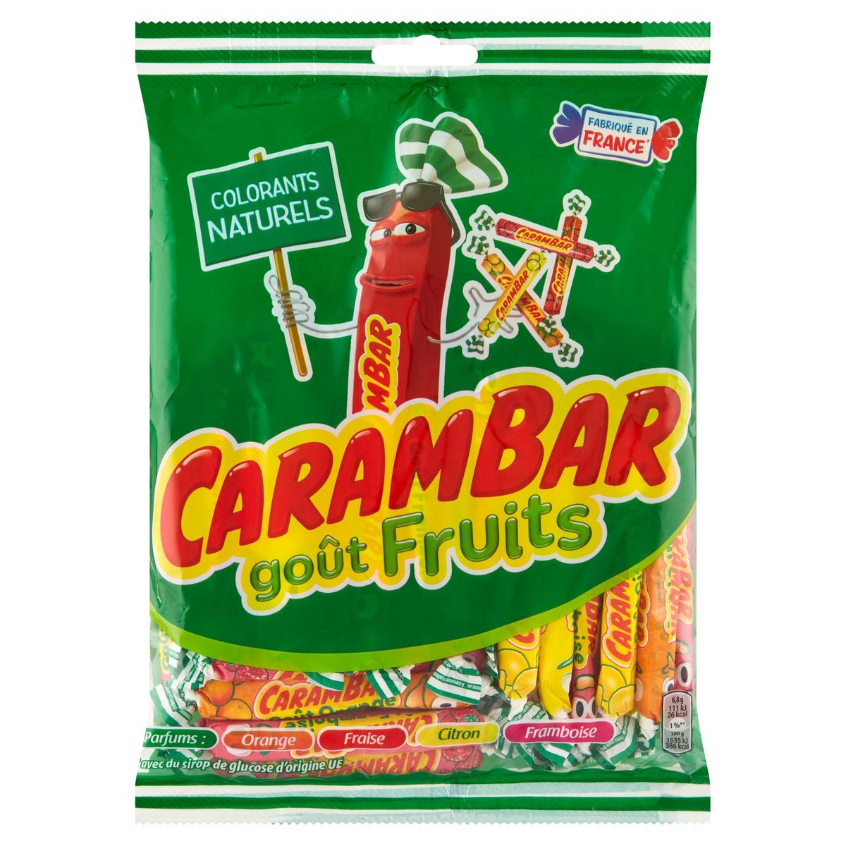 Bonbons fruits CARAMBAR : le sachet de 320 g à Prix Carrefour
