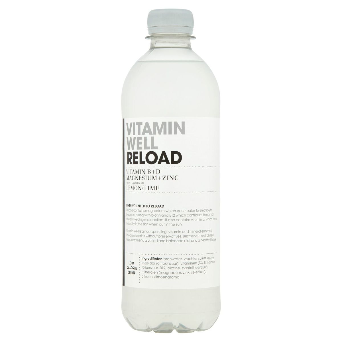 Vitamin Well Reload Vitamin B+D Magnesium+Zinc Lemon/Lime 500 ml