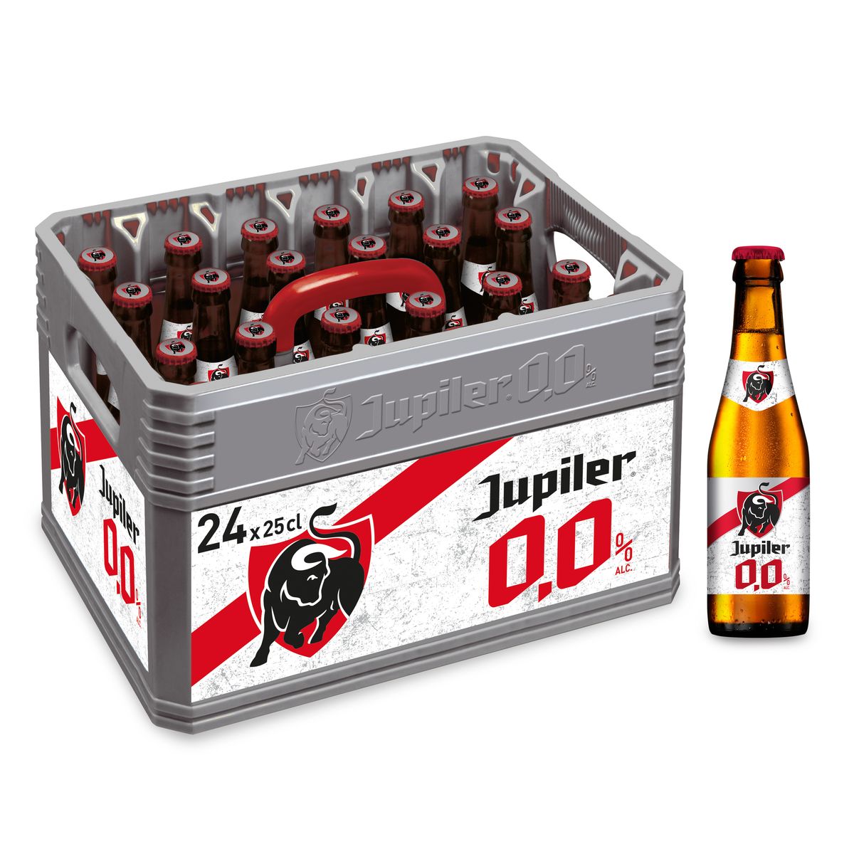 Jupiler Bière Blonde Pils 0.0% Sans Alcool 24 x 25 cl Bac