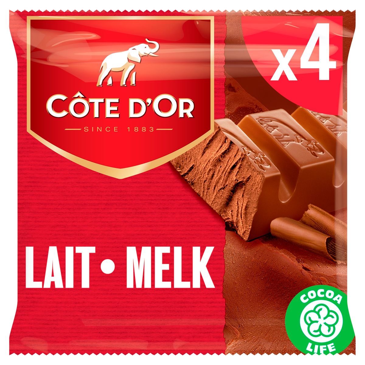 Côte d'Or Chocolade Repen Melkchocolade 4 x 47 g