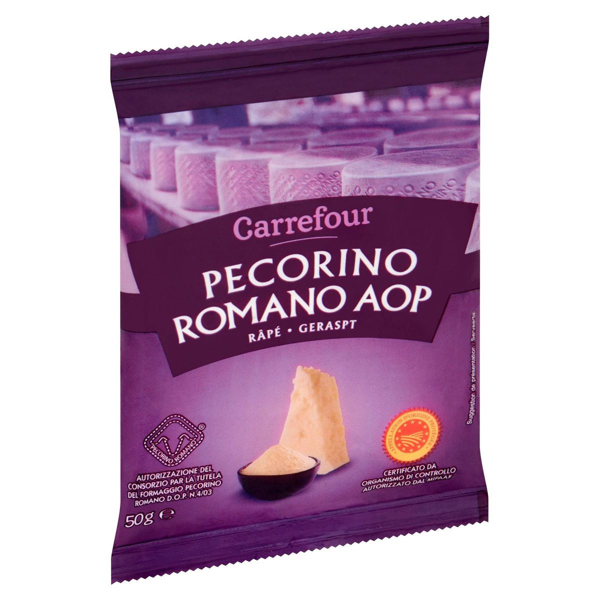Carrefour Pecorino Romano AOP Geraspt 50 g