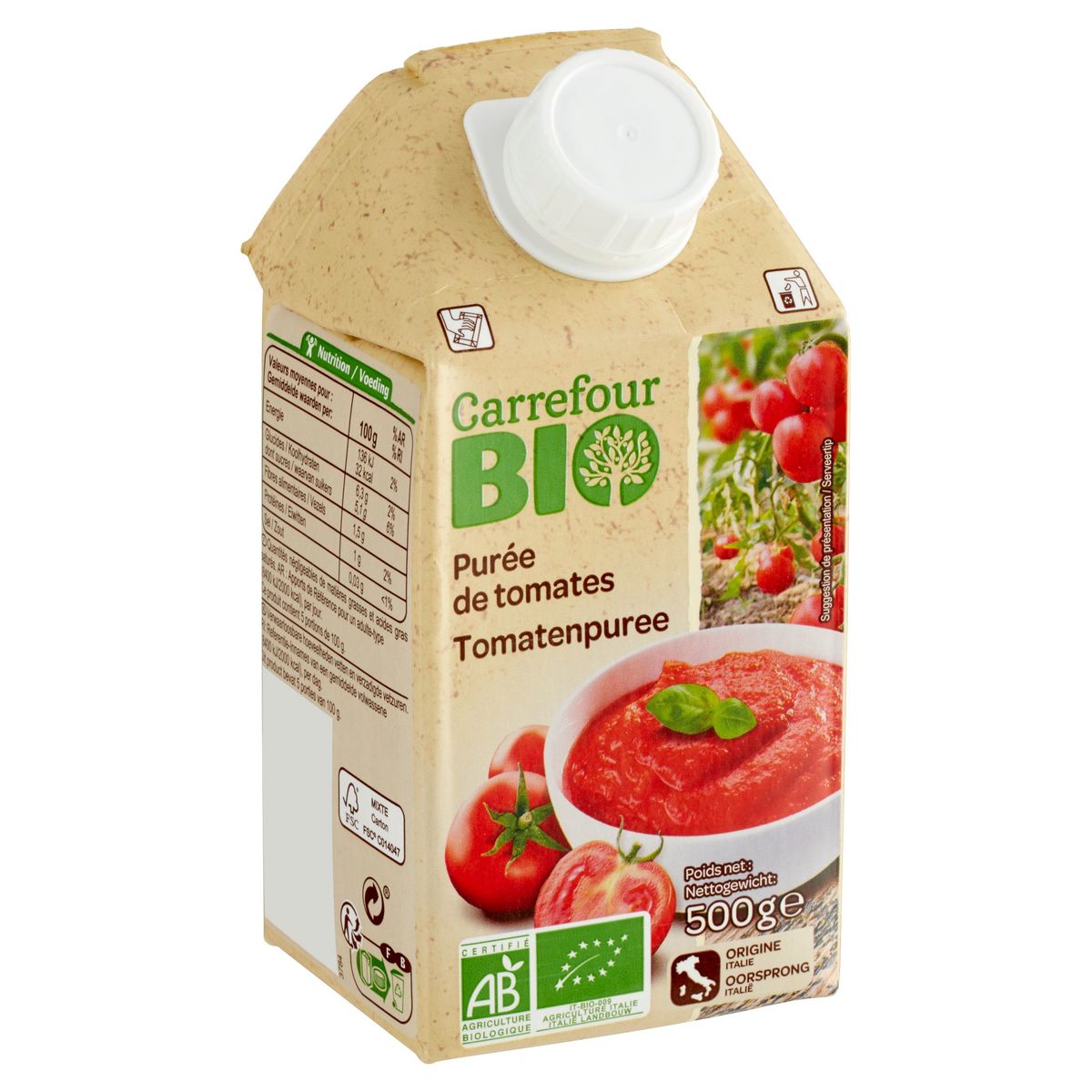 Carrefour Bio Tomatenpuree 500 g