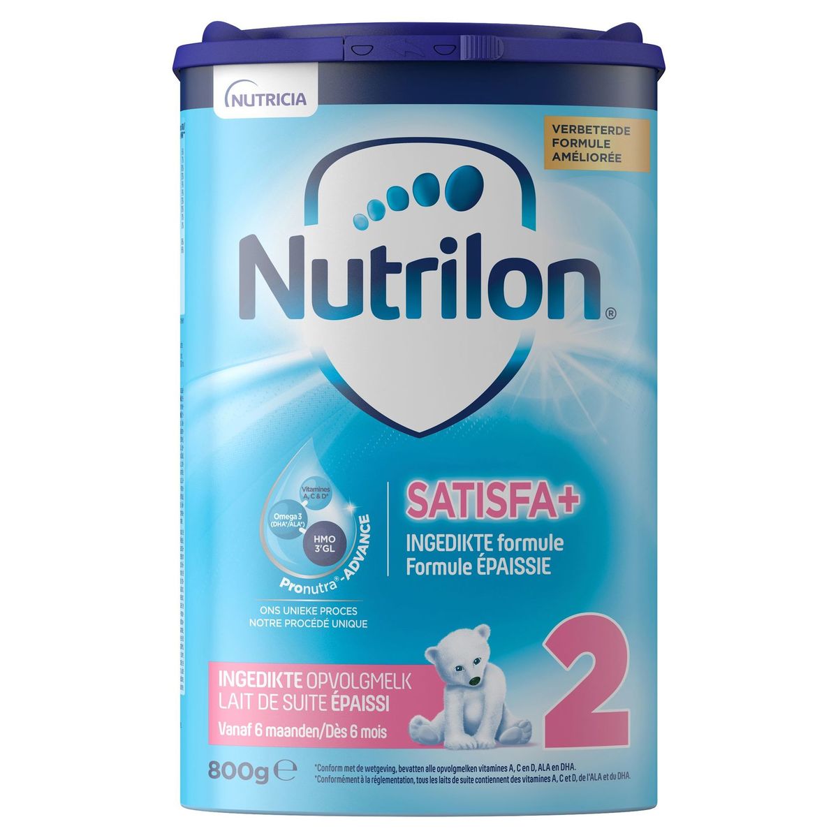 Nutrilon Satisfa+ 2 ingedikte opvolgmelk baby 6-12 maanden poeder 800g