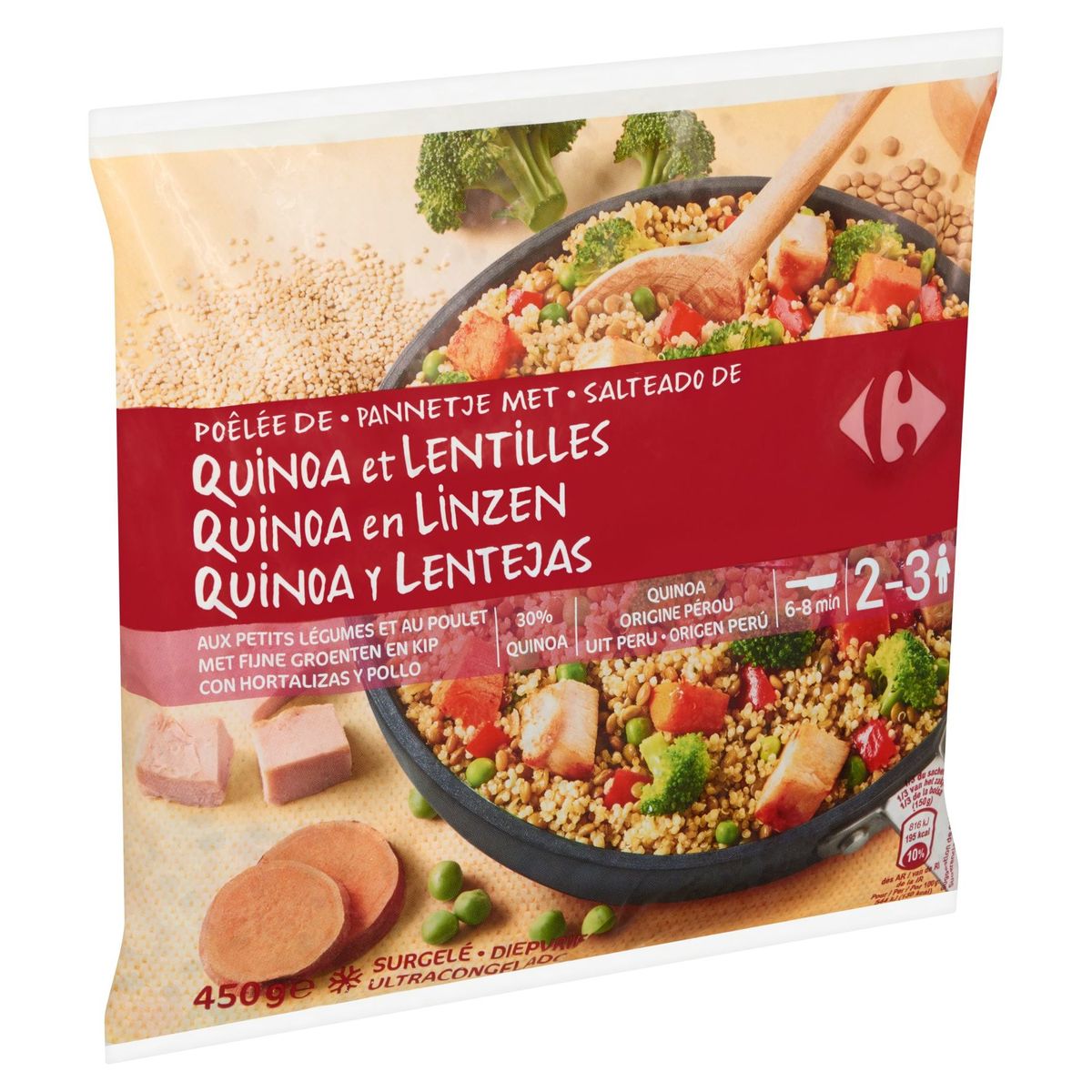 Carrefour Poêlée de Quinoa et Lentilles 450 g