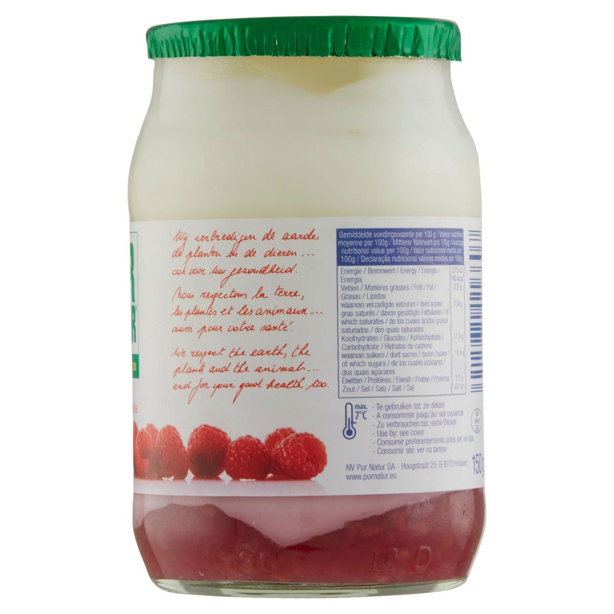 Pur Natur Bio Yoghurt Framboos 150 g
