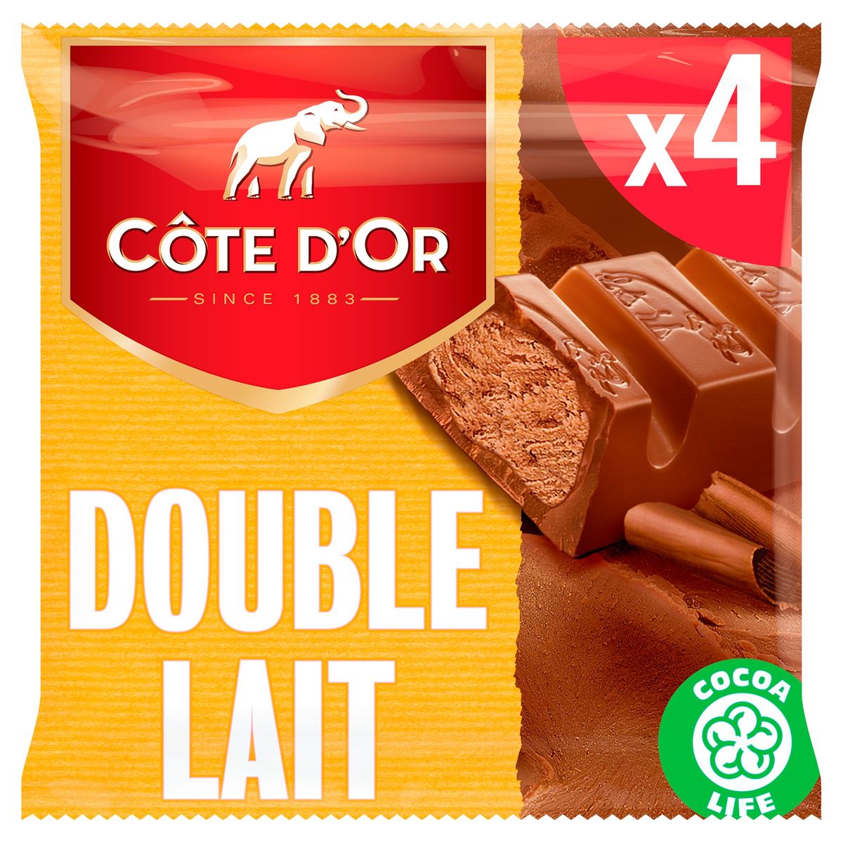 Côte d'Or Chocolade Repen Melkchocolade Double Lait 4 x 46 g