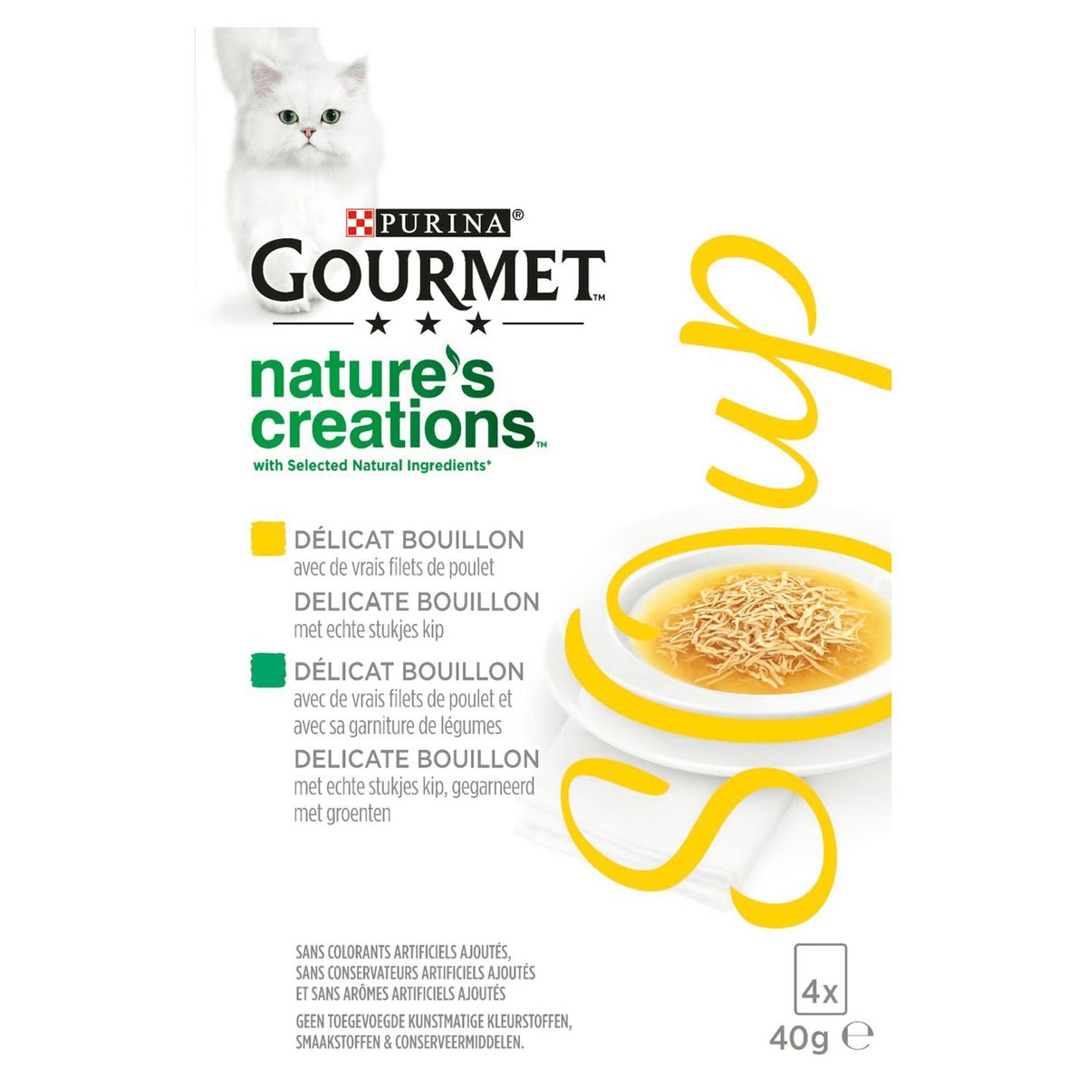 PURINA Gourmet Nature's Creations™ Soup Poulet 4 x 40 g
