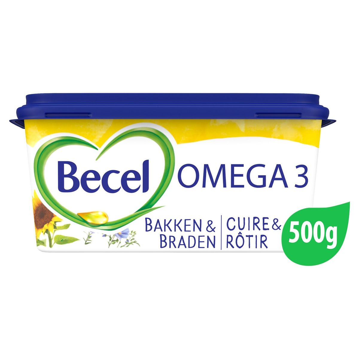 Becel Margarine Cuire et Rôtir Oméga 3 500 g