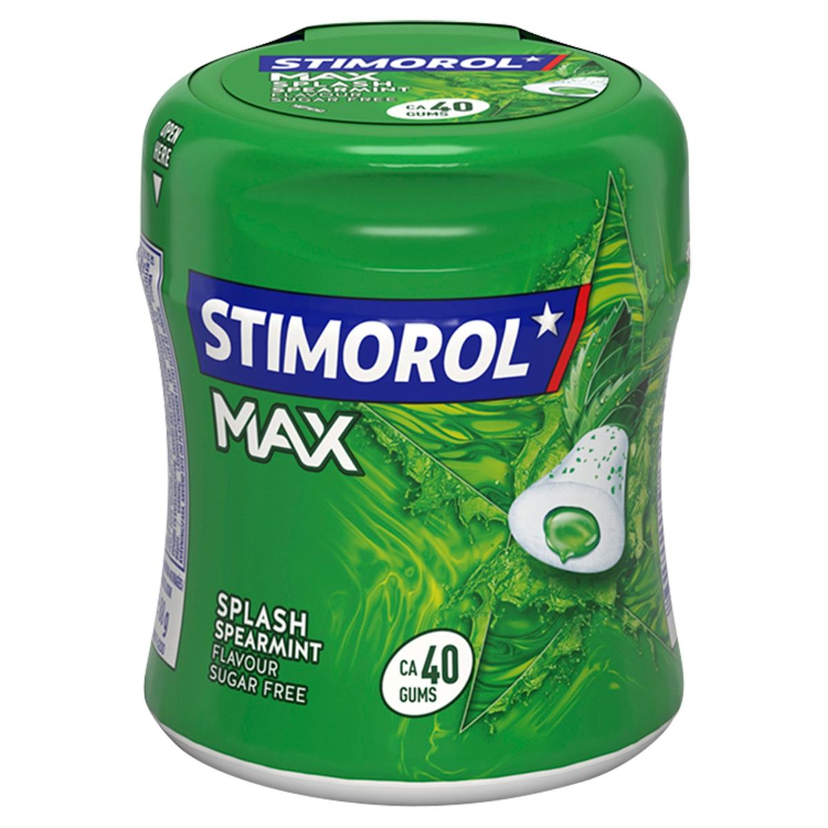 Stimorol Max Chewing-gum Splash Spearmint Parfum Sans Sucre 88 g
