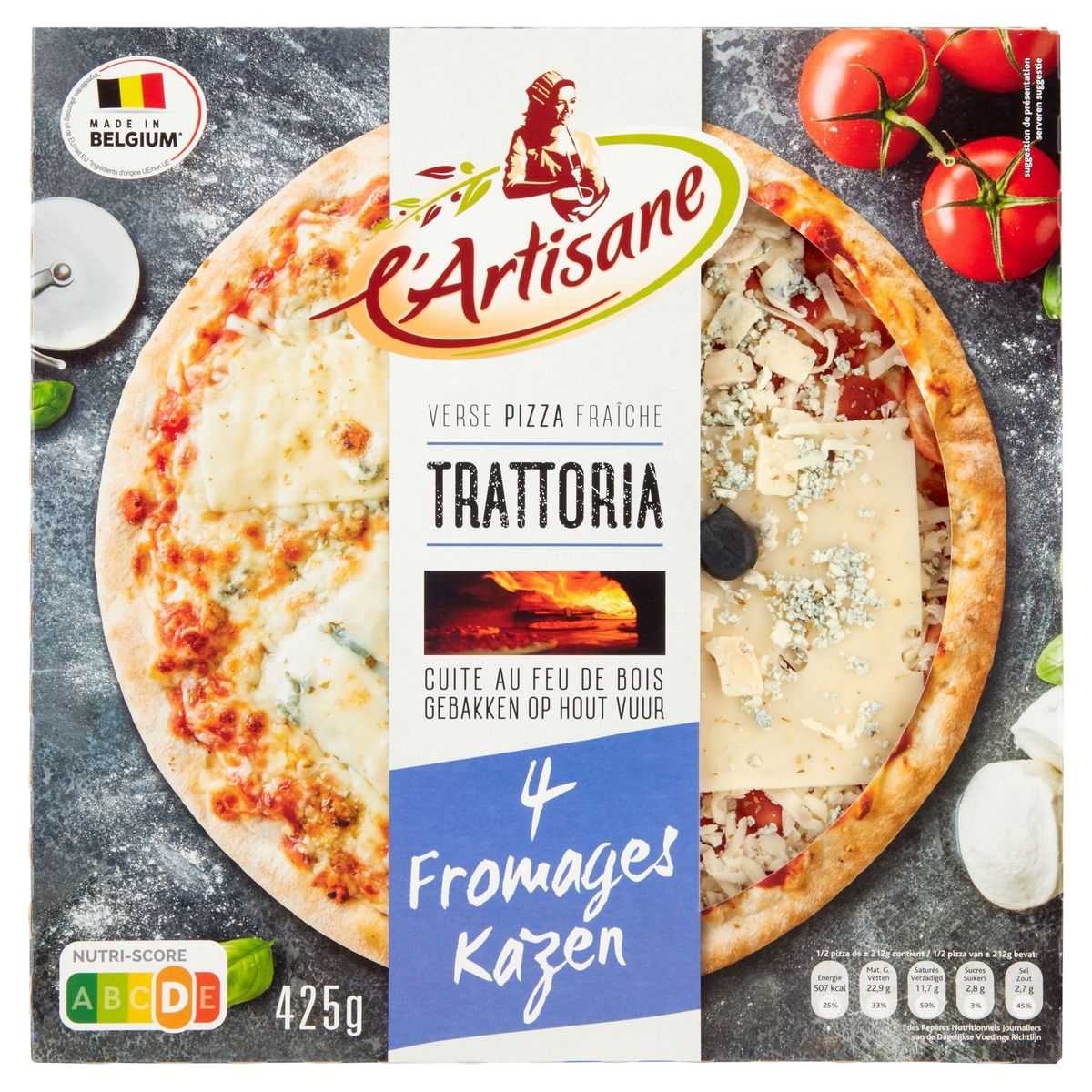 L'Artisane Pizza Fraîche Trattoria 4 Fromages 425 g