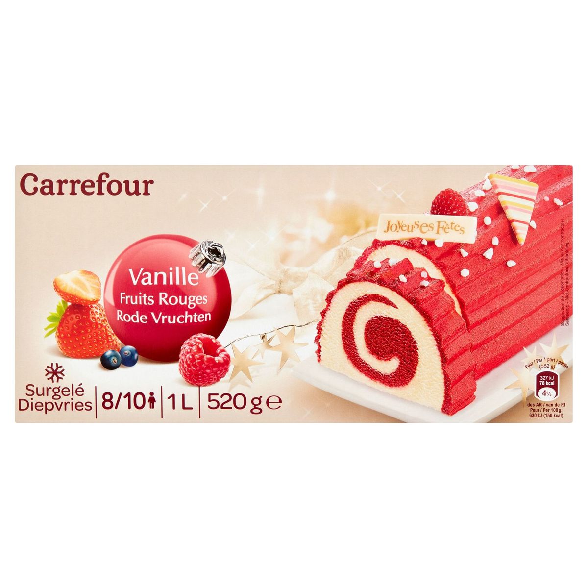 Carrefour Vanille Fruits Rouges 520 g