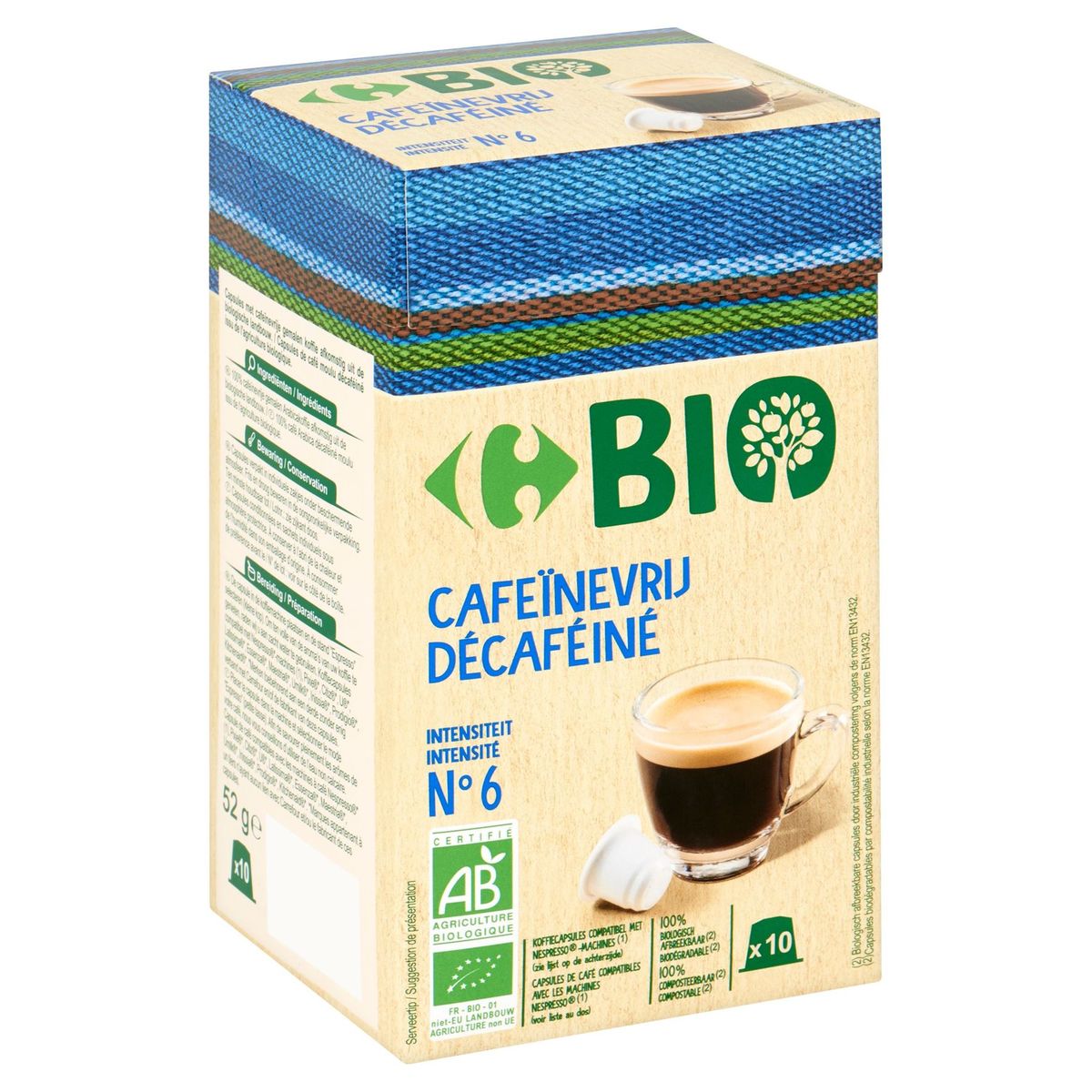 Carrefour Bio Décaféiné 10 Pièces 52 g