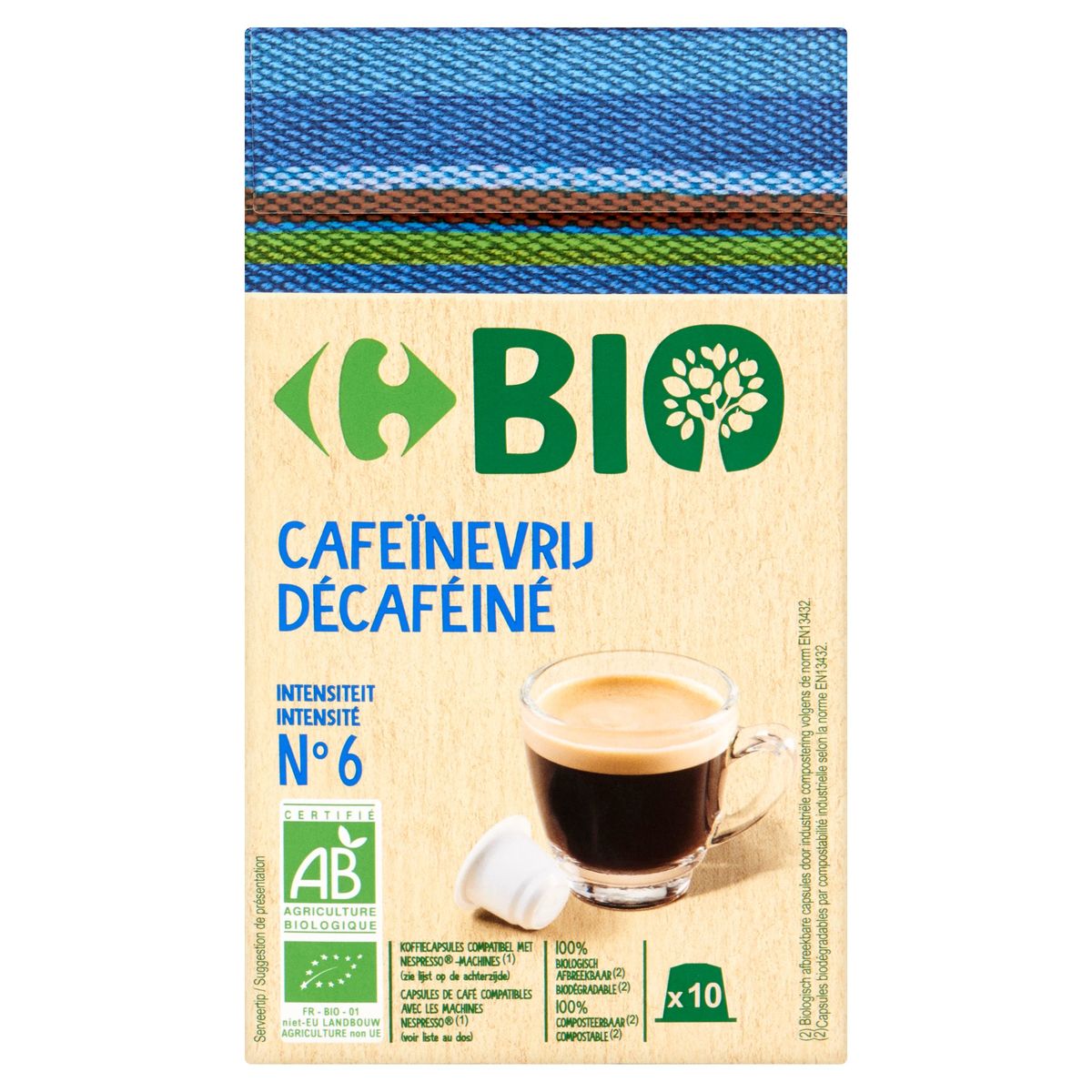 Carrefour Bio Cafeïnevrij 10 Stuks 52 g
