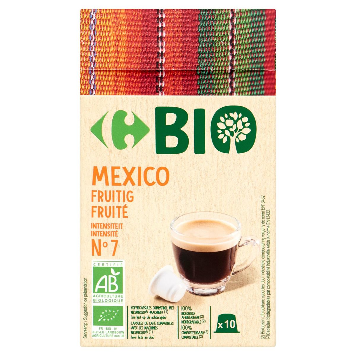 Carrefour Bio Mexico Fruité 10 Pièces 52 g