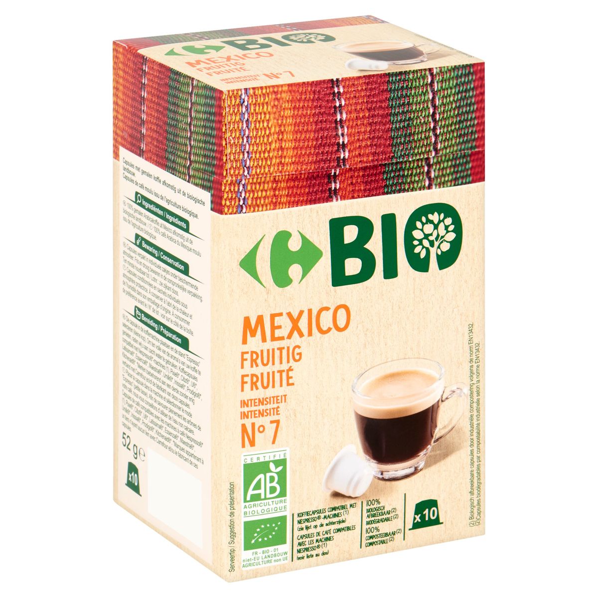 Carrefour Bio Mexico Fruitig 10 Stuks 52 g