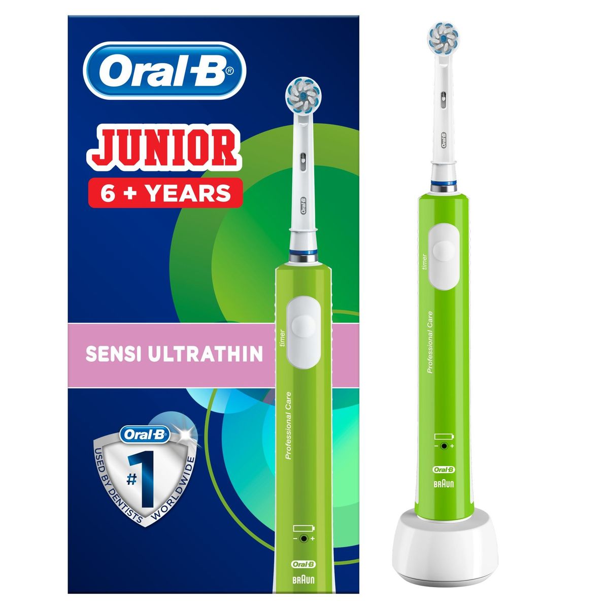 Oral-B Junior 6+ Verte Brosse À Dents Électrique Rechargeable