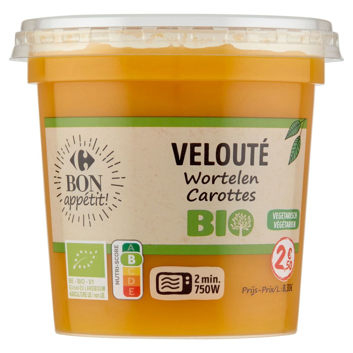 Carrefour Bio Lunch Time Velouté Wortelen 300 ml