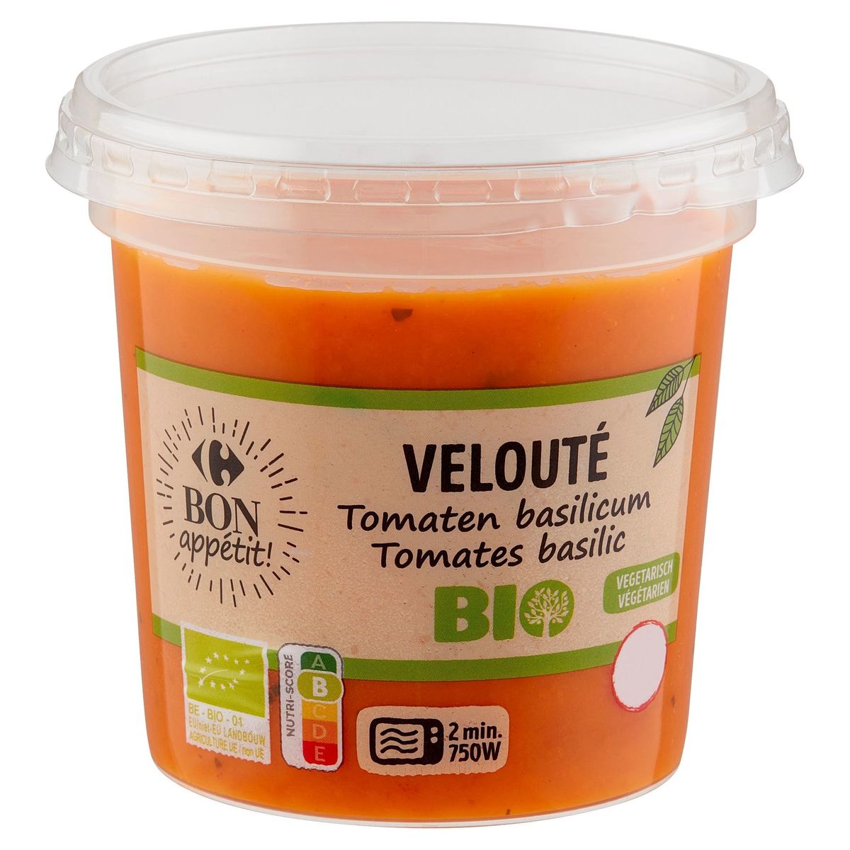 Carrefour Bio Lunch Time Velouté Tomaten Basilicum 300 ml