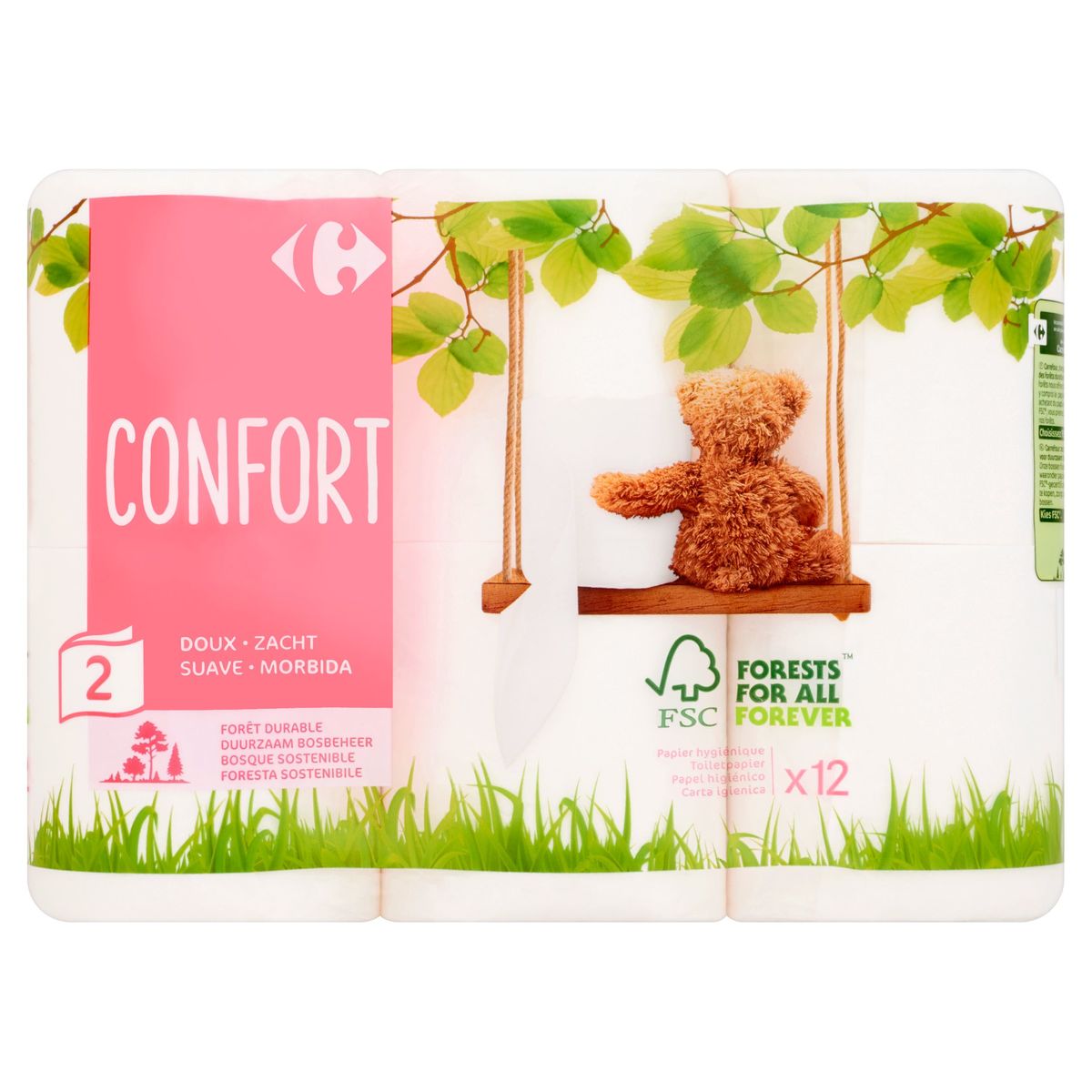 Carrefour Confort 2-Laags 12 Rollen