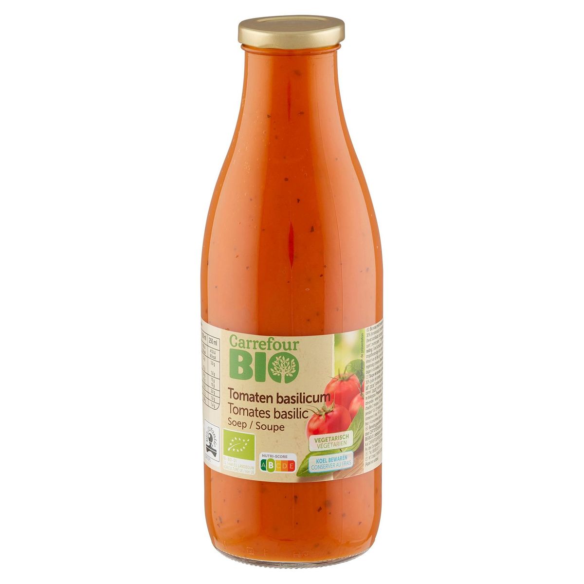 Carrefour Bio Tomates Basilic Soupe 970 ml