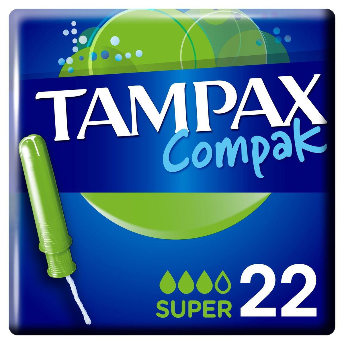 Tampax Compak Super Tampons Avec Applicateur x22