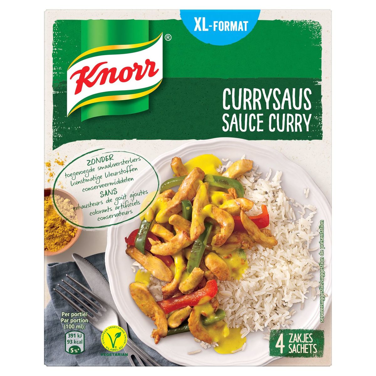 Knorr Sauce Curry Déshydratées 4 x 24 g Carrefour Site