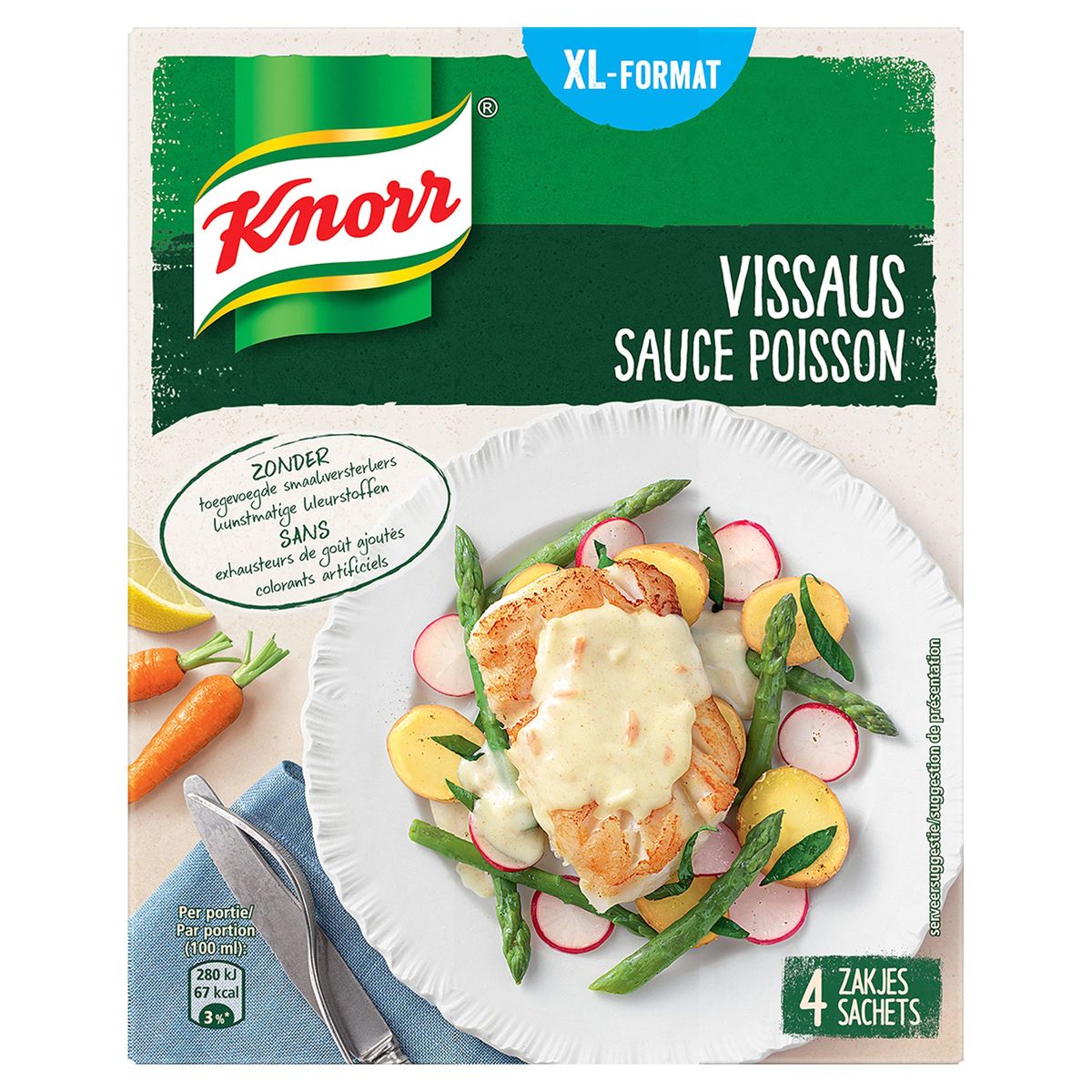 Knorr Poeder Saus Vis 4 x 35 g