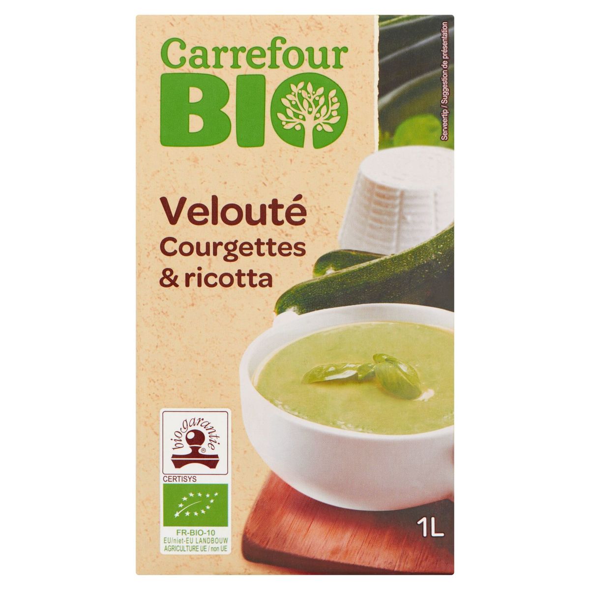 Carrefour Bio Velouté Courgettes & Ricotta 1 L