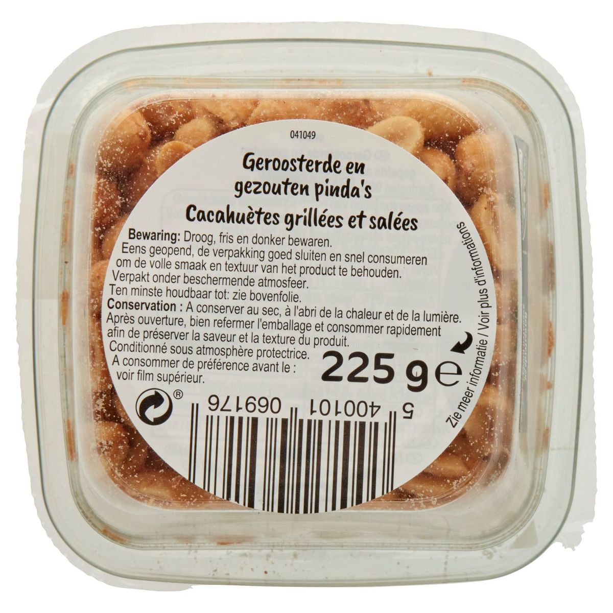 Carrefour The Market Nuts & Fruits Geroosterde en Gezouten Pinda's Snacking 225 g