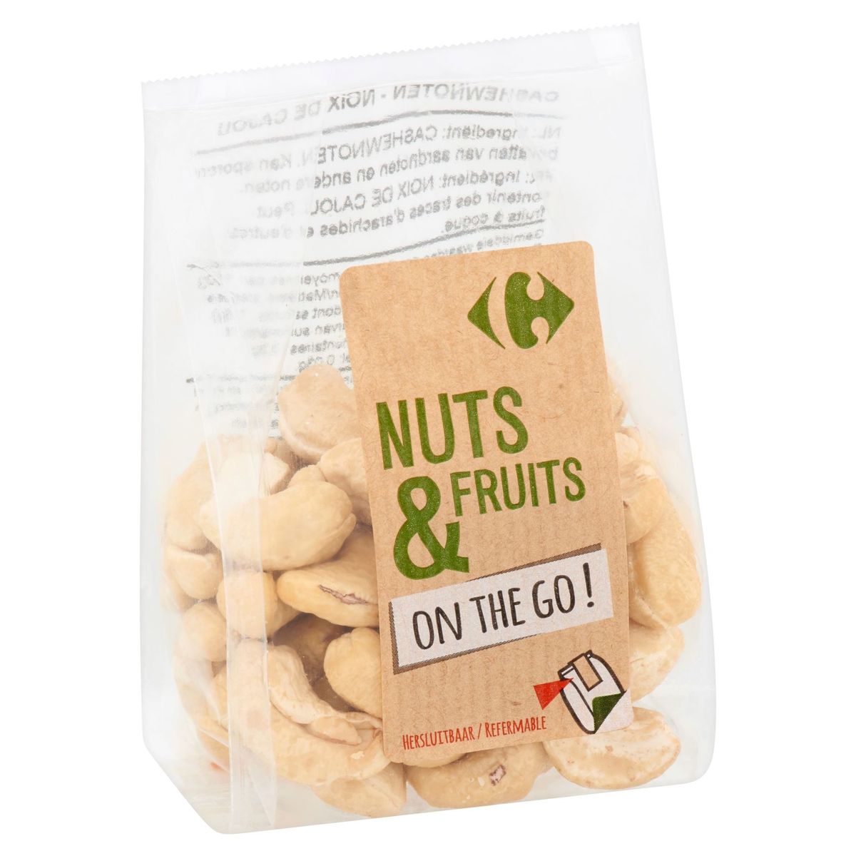 Carrefour Nuts & Fruits On The Go ! Cashewnoten 80 g