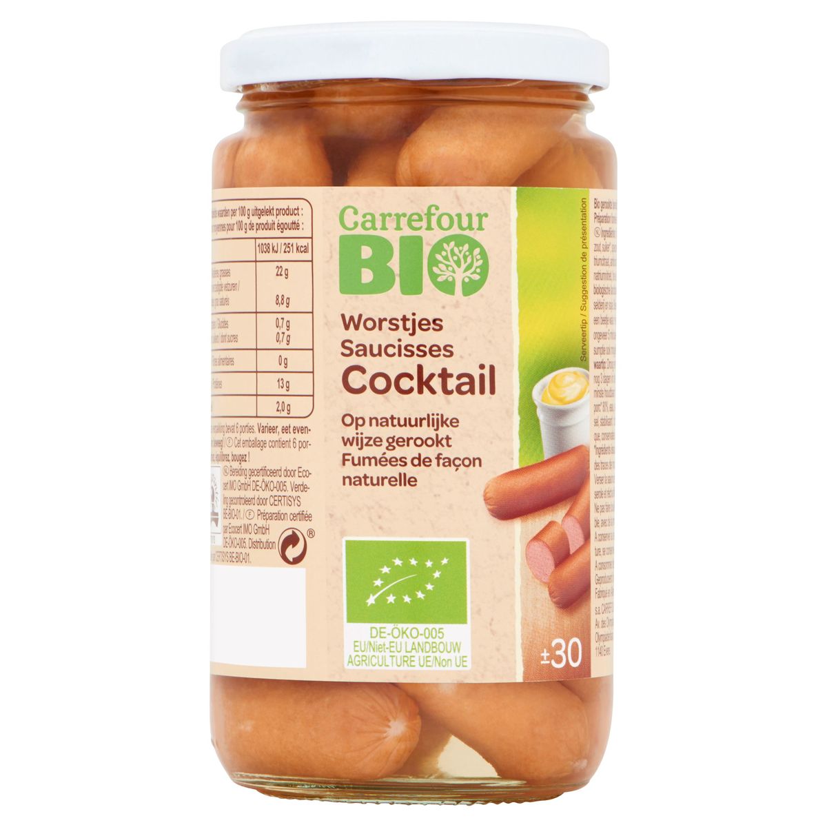 Carrefour Bio Worstjes Cocktail 345 g