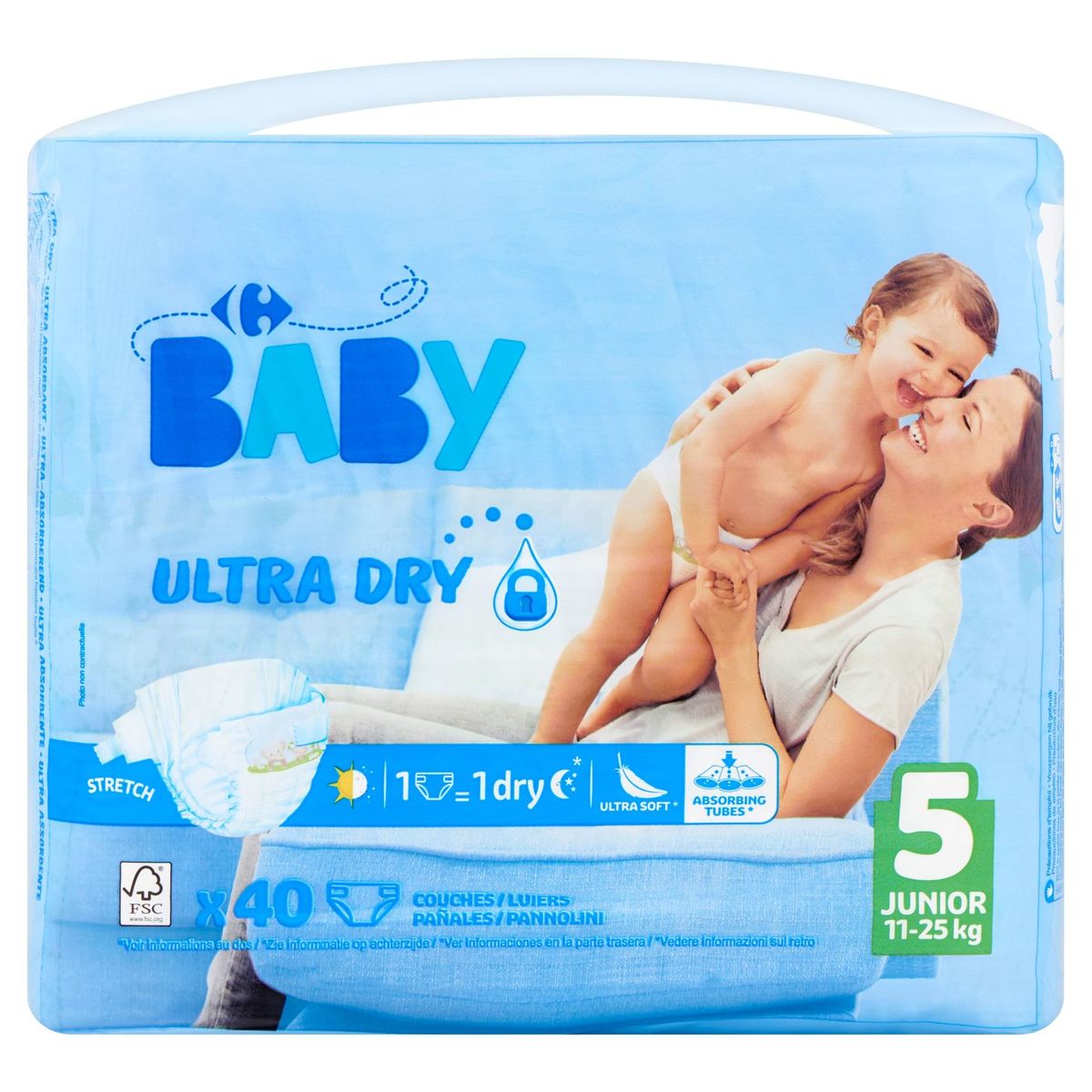 Carrefour Baby Ultra Dry 5 Junior 11-25 kg 40 Couches