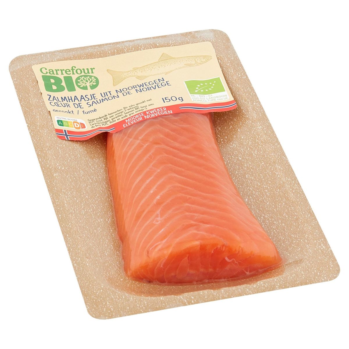Carrefour Bio Cœur de saumon de Norvège Fumé 150 g