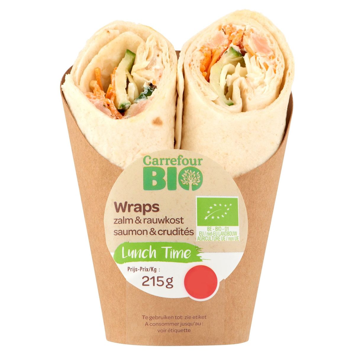 Carrefour Bio Lunch Time Wraps Saumon & Crudités 215 g Carrefour Site