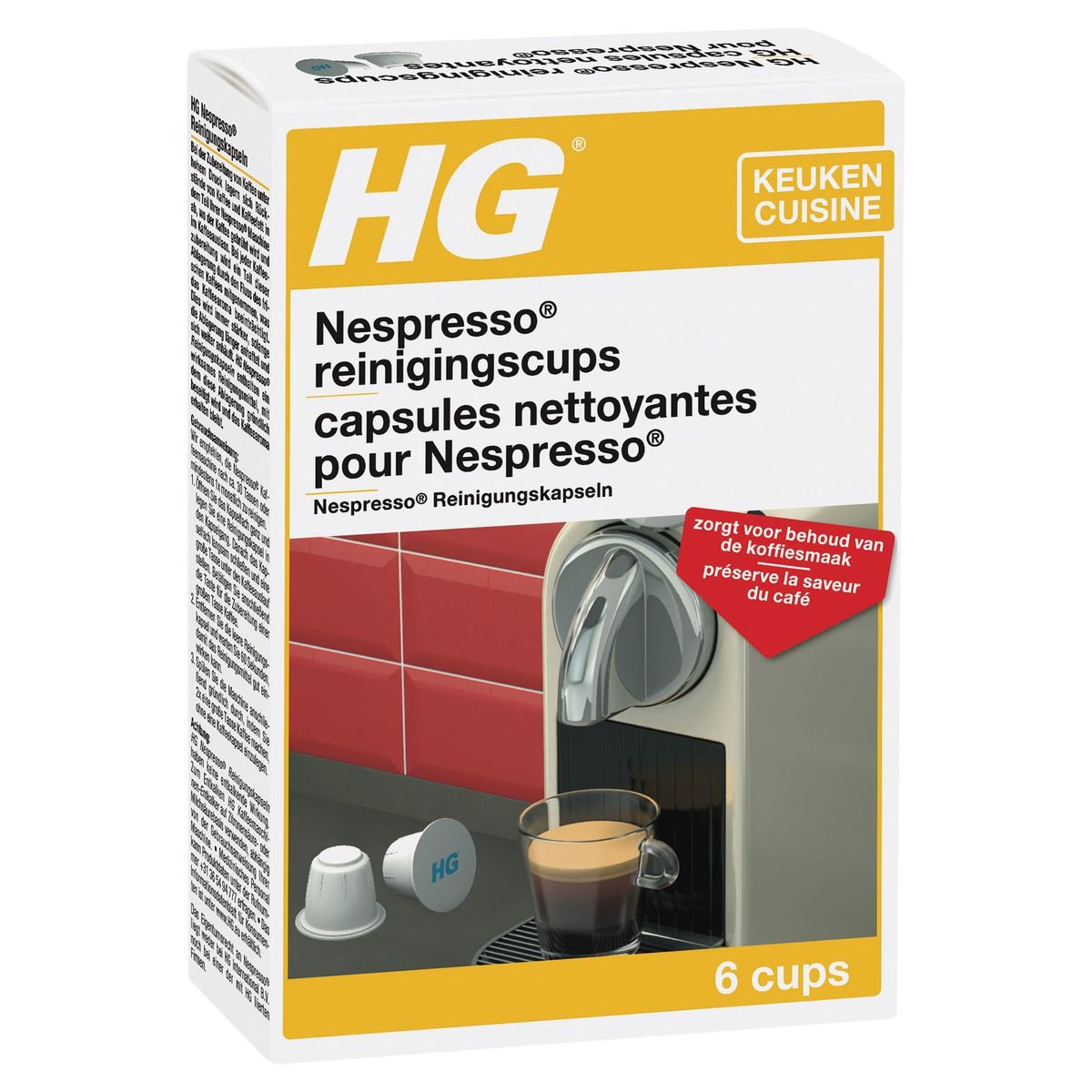 HG Reinigingscups voor Nespresso Machines 6 x 3 g