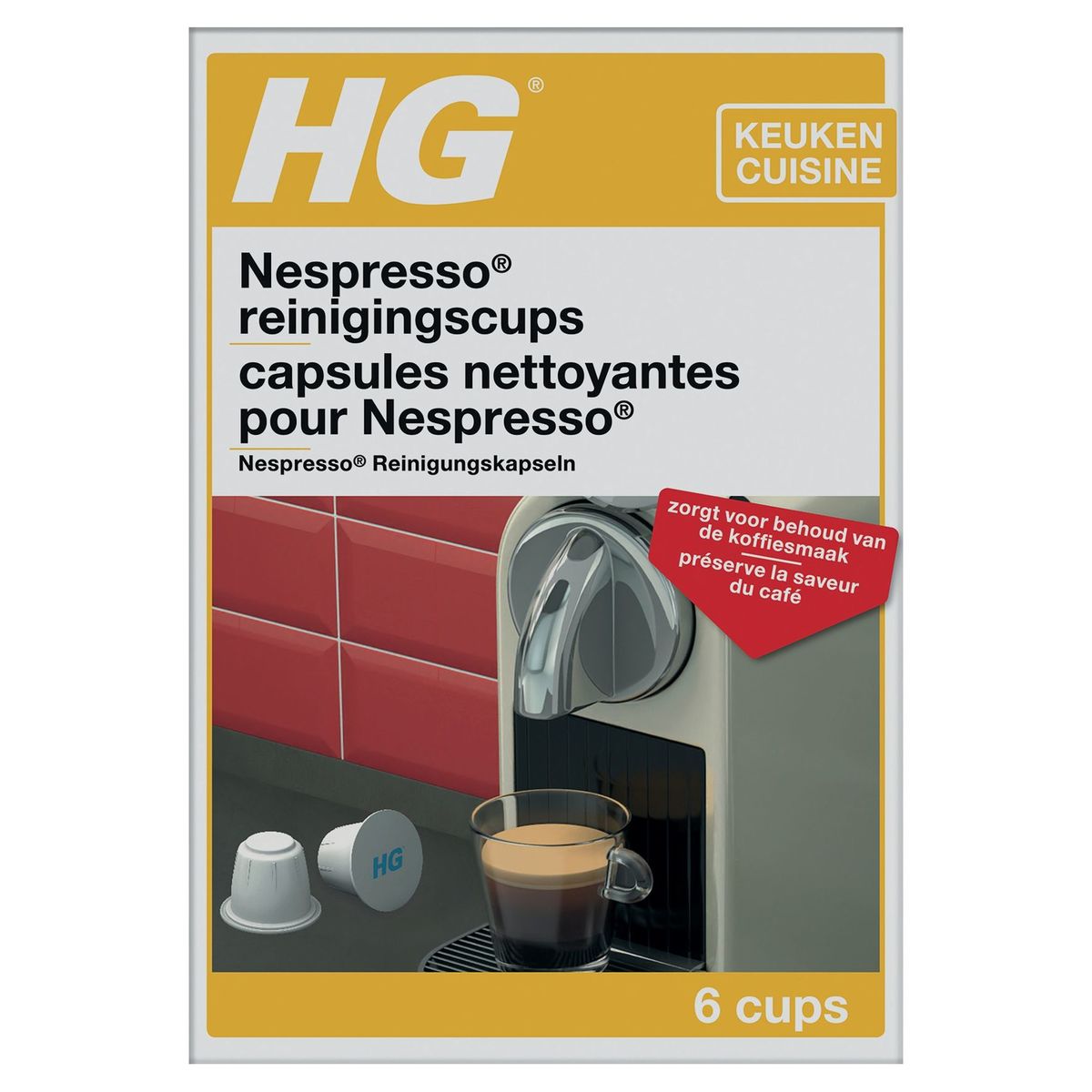 HG Capsules Nettoyantes pour les Machines Nespresso 6 x 3 g
